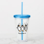 Dansende Pinguïns Ontwerp Acryl Tumbler Acryl Drinkbeker (Voorkant)