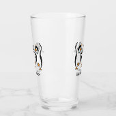 Dansende pinguïns ontwerp Drink glas (Links)
