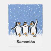 Dansende pinguïns ontwerp fleece deken (Voorkant)