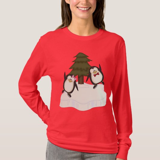 Dansende pinguïns t-shirt (Voorkant)