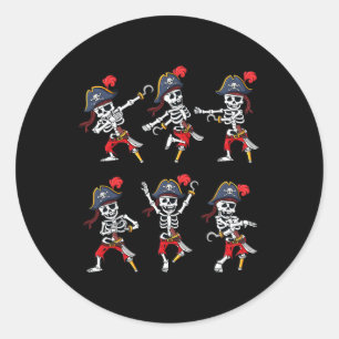 Dansende Pirate Skeletons Dance Challenge Boys Kin Ronde Sticker