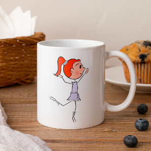 Dansende Prinses Schattige Ballerina Stickfiguur Koffiemok