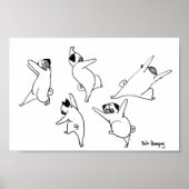 Dansende pugs poster (Voorkant)