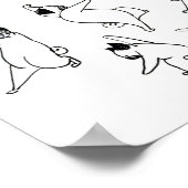 Dansende pugs poster (Hoek)