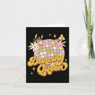 Dansende Queen Boho Disco Flower 70s 80s Vrouwen Kaart