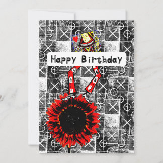 Dansende Queen HAPPY BIRTHDAY-kaart Bedankkaart