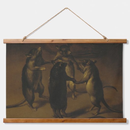 Dansende ratten, van Ferdinand Kessel Hangend Wandkleed (Voorkant)
