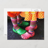 Dansende regenboog briefkaart (Voorkant / Achterkant)