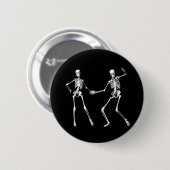 Dansende Retro Skeletons Button (Voorkant /achterkant)