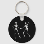 Dansende Retro Skeletons Sleutelhanger (Voorkant)