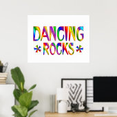 Dansende Rocks Poster (Thuiskantoor)