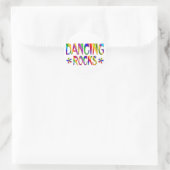 Dansende Rocks Ronde Sticker (Tas)