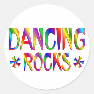 Dansende Rocks Ronde Sticker