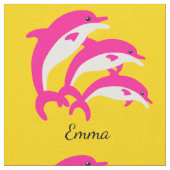 Dansende roze dolfijnen stof (Close Up)