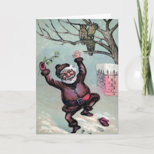 Dansende Santa Holiday-kaart Feestdagen Kaart (Voorkant)