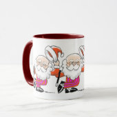 Dansende Santas mok (Voorkant links)