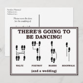 Dansende Save The Date Huwelijksaankondiging Kaart (Voorkant / Achterkant)