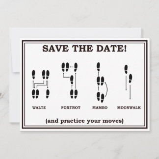 Dansende Save The Date Huwelijksaankondiging Kaart