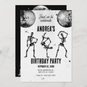 dansende schedel discotheekfeest kaart (Voorkant / Achterkant)