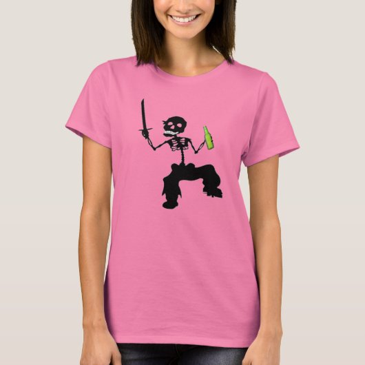 dansende schedel groen bier grappig st . patrick ' t-shirt (Voorkant)