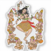Dansende Shiva Sticker (Voorkant)