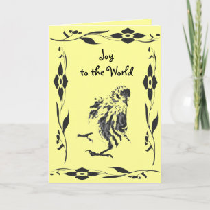 Dansende Siskin Kerstmis Feestdagen Kaart