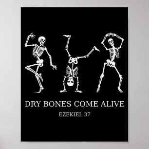 Dansende Skelet Droge Botten Komen tot Leven Chris Poster