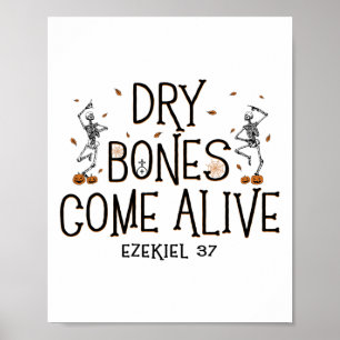Dansende Skelet Droge Botten komen tot leven Hallo Poster