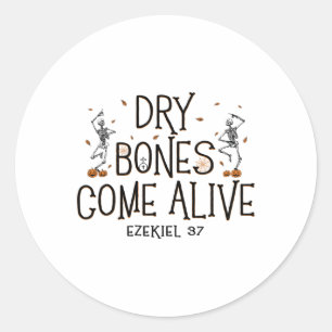 Dansende Skelet Droge Botten komen tot leven Hallo Ronde Sticker