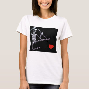 DANSENDE SKELET MET HOGE HOED BELLA + CANVAS T-SHI T-SHIRT