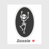 Dansende skelet sticker (Vel)