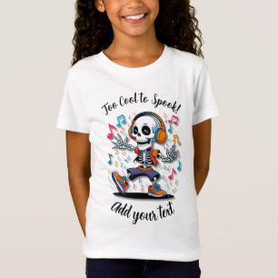 Dansende Skelet Stijl – Meisjes Halloween T-shirt