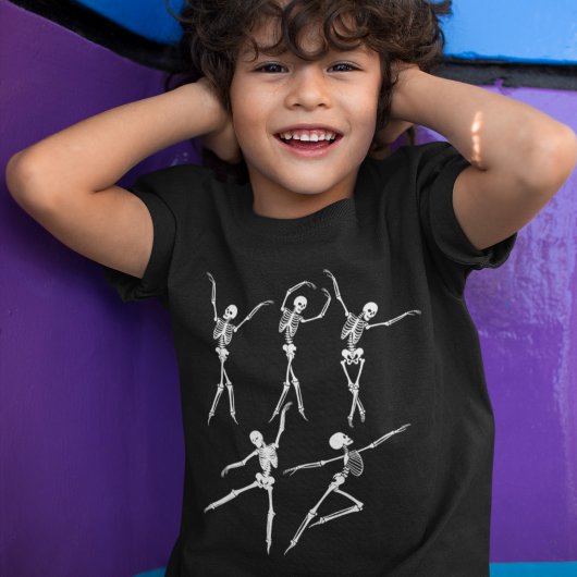 Dansende skeletdanser grappig spookachtig spookbee t-shirt