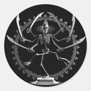 Dansende Skeleton Goddess Stickers