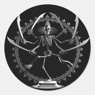 Dansende Skeleton Goddess Stickers