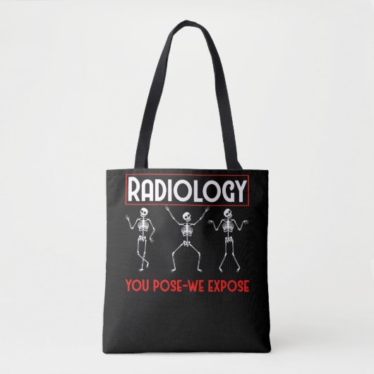 Dansende skeleton radioloog Funny Radiology Draagtas (Voorkant)