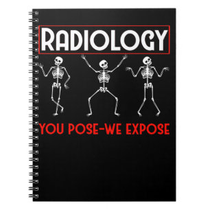 Dansende skeleton radioloog Funny Radiology Notitieboek