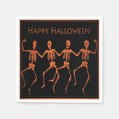 Dansende Skeletons Halloween Party Napkins Servetten (Voorkant)