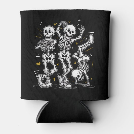 Dansende skeletten Dance Challenge Halloween Blikjeskoeler (Voorkant)