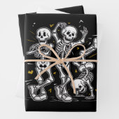 Dansende skeletten Dance Challenge Halloween Inpakpapier Vel (In situ)