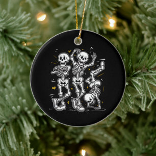 Dansende skeletten Dance Challenge Halloween Keramisch Ornament