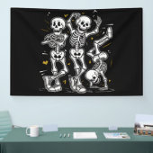 Dansende skeletten Dance Challenge Halloween Spandoek (Beurs)