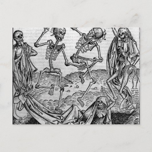Dansende skeletten, 'Dans of Death' Briefkaart (Voorkant)