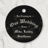 Dansende skeletten Gotische bruiloft Bedankjes Labels (Achterkant)