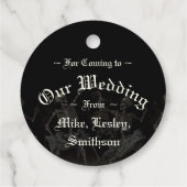 Dansende skeletten Gotische bruiloft Bedankjes Labels (Achterkant)