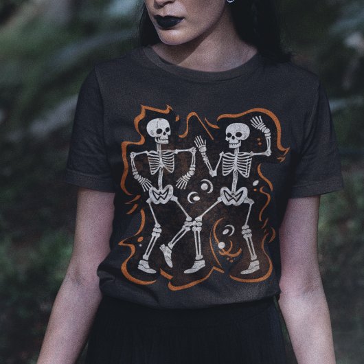 Dansende skeletten Grappig Halloween Feest T-shirt