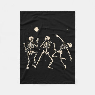 Dansende skeletten Grappige Halloween Skelet Danse Fleece Deken