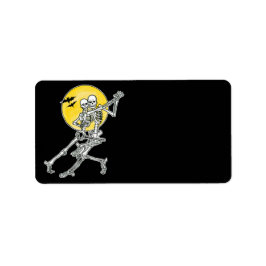 Dansende skeletten Halloween Label