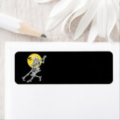 Dansende skeletten Halloween Label (Insitu)