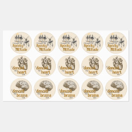 Dansende skeletten Hallowe'en Participatie Sticker